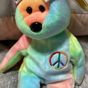 Ty Beanie Babies Peace The Bear